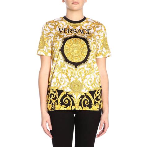 blue versace t shirt|versace tee shirts women.